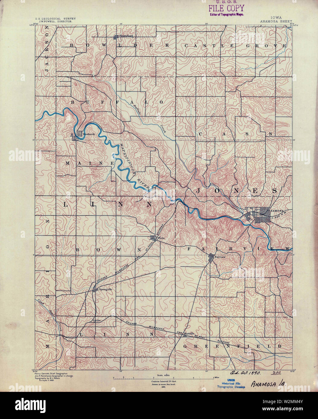 Anamosa iowa map hires stock photography and images Alamy