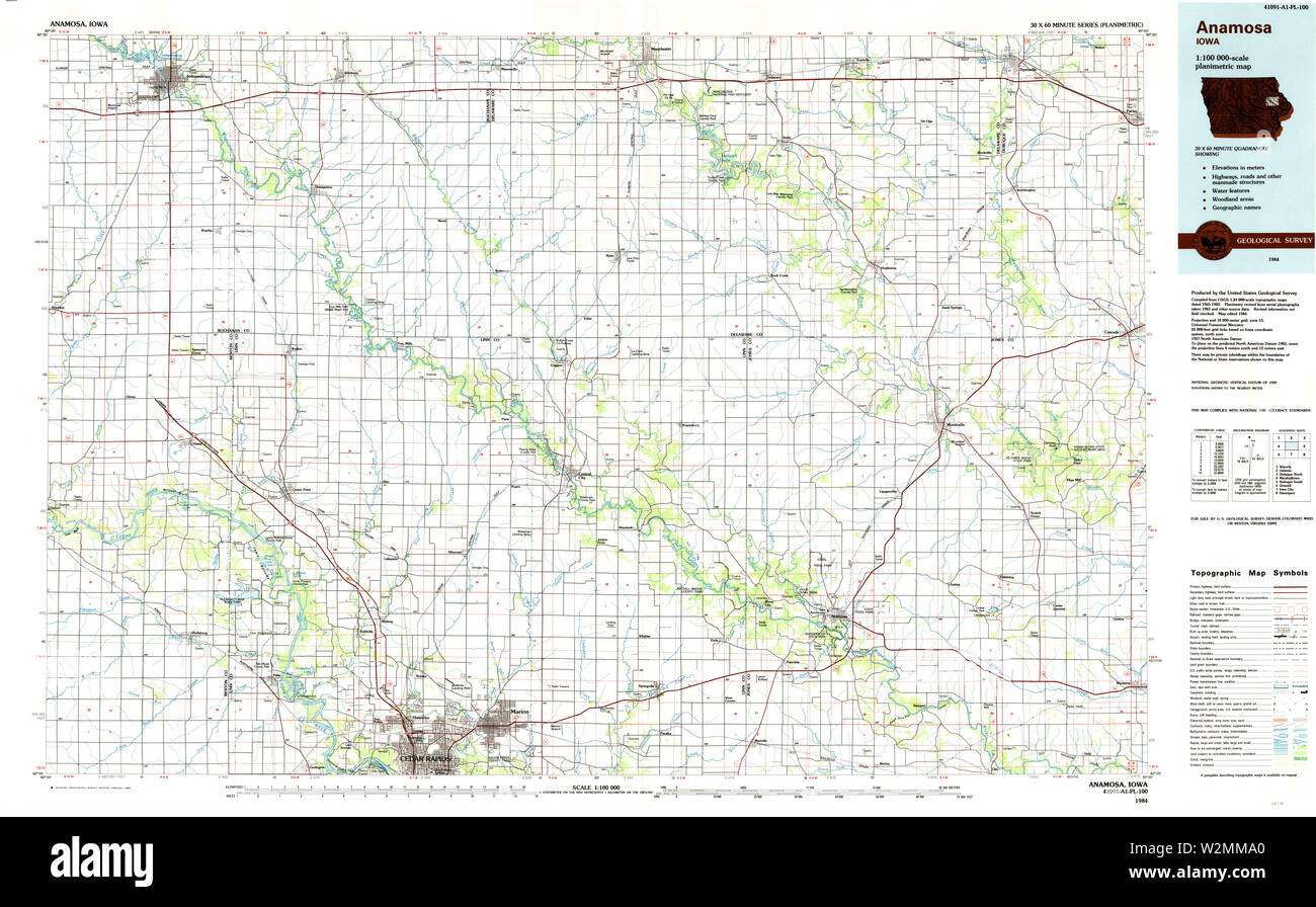 Anamosa iowa map Cut Out Stock Images & Pictures Alamy