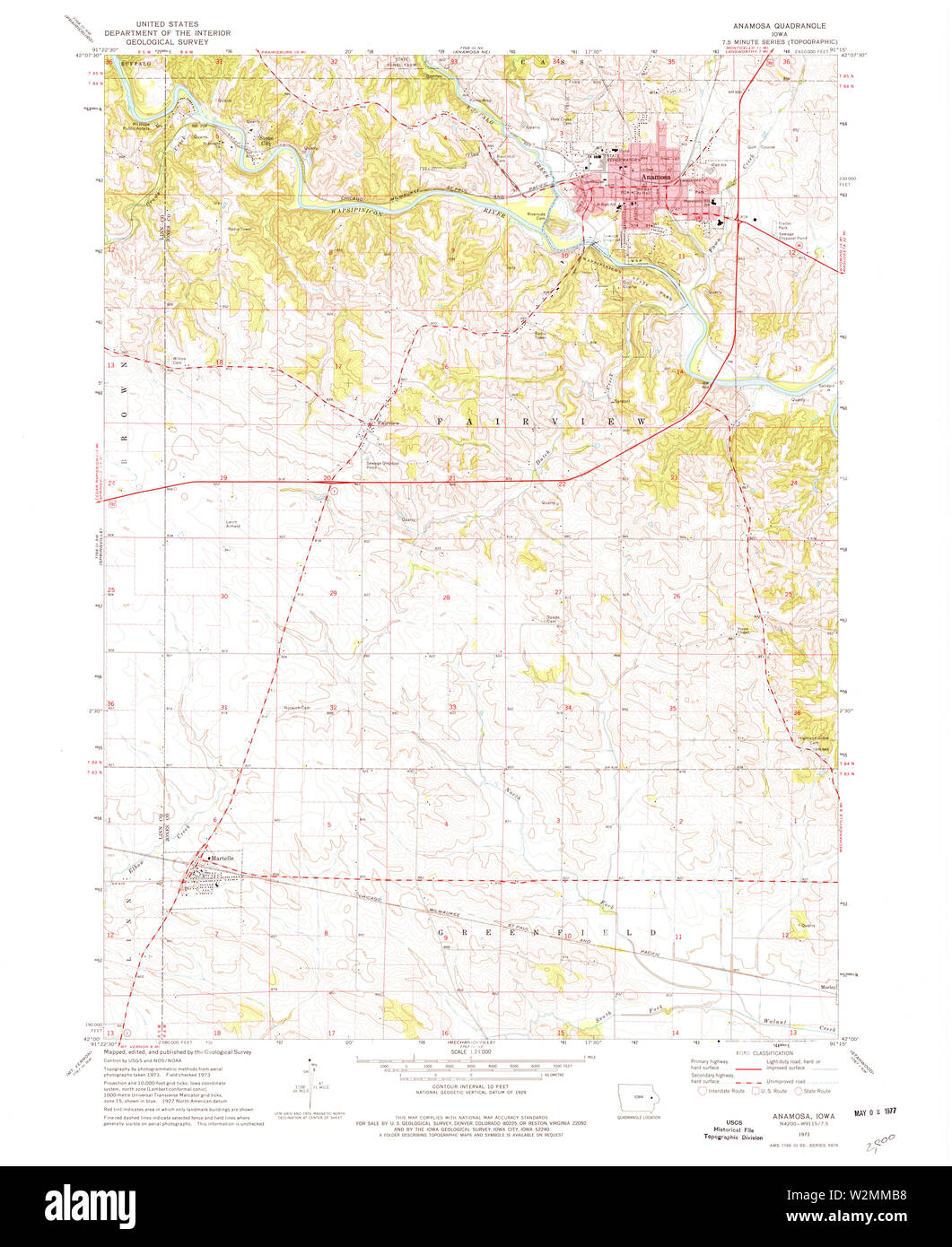 Anamosa map Cut Out Stock Images & Pictures Alamy