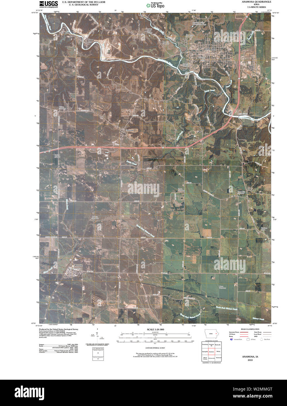 Anamosa iowa map Cut Out Stock Images & Pictures Alamy