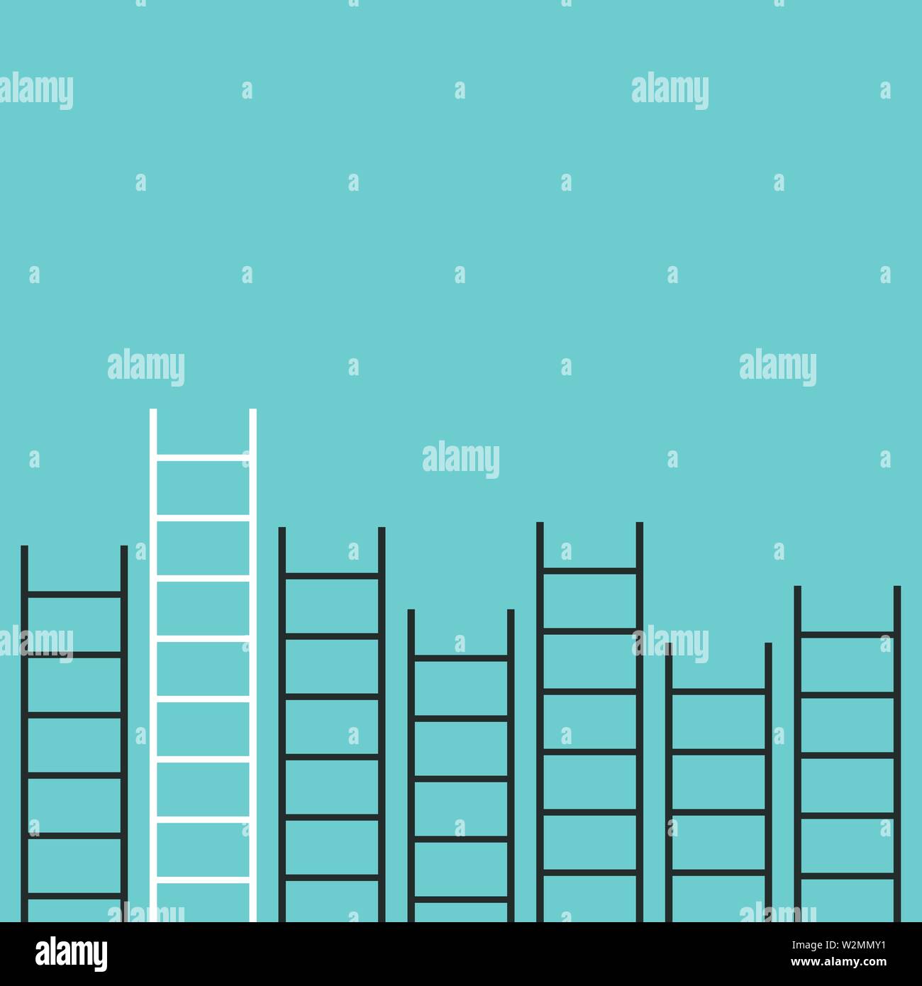 ladders to sky with clouds. Vector eps10 Stock Vector Image & Art - Alamy