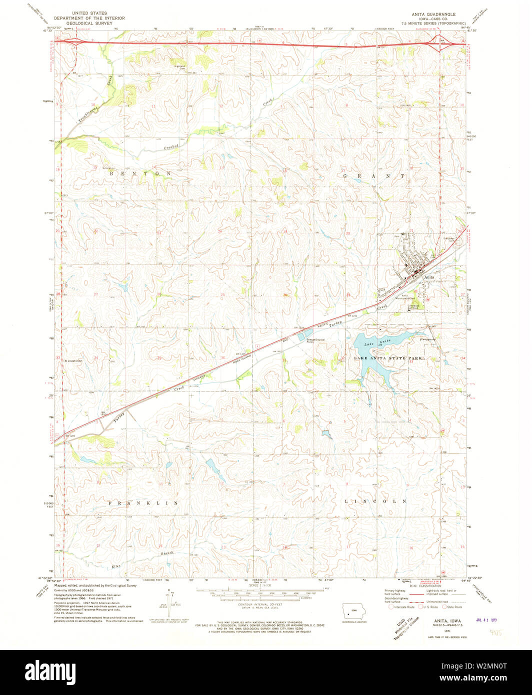 Anita iowa map hires stock photography and images Alamy