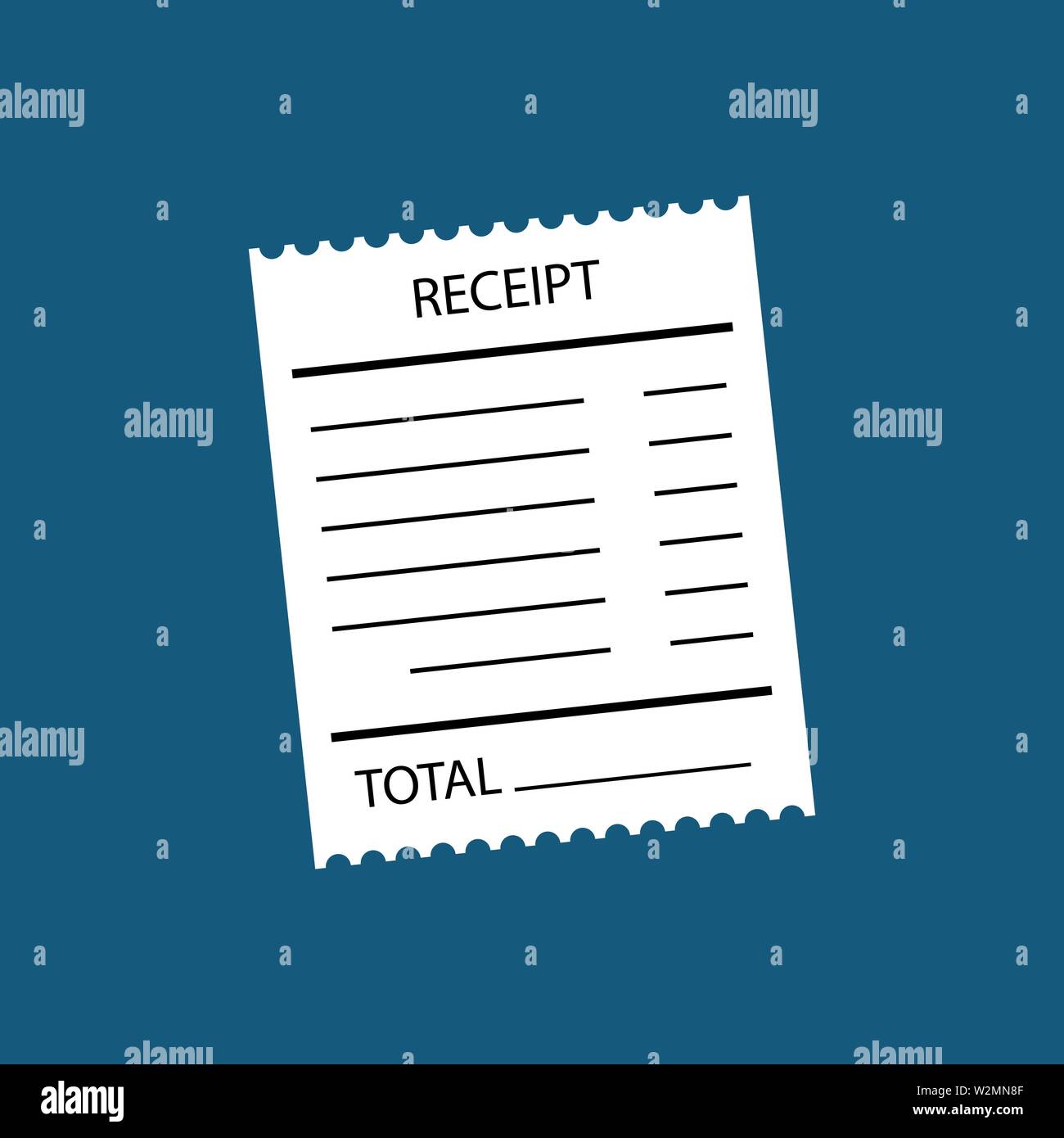 Receipt icon sign flat style. Vector eps10 Stock Vector Image & Art - Alamy