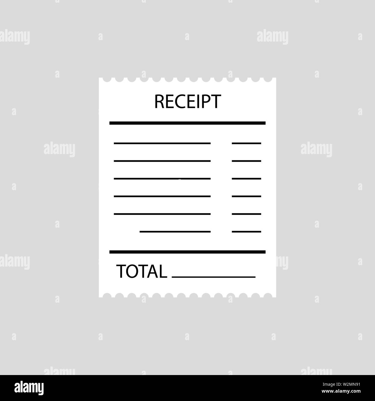 Receipt icon sign flat style. Vector eps10 Stock Vector Image & Art - Alamy