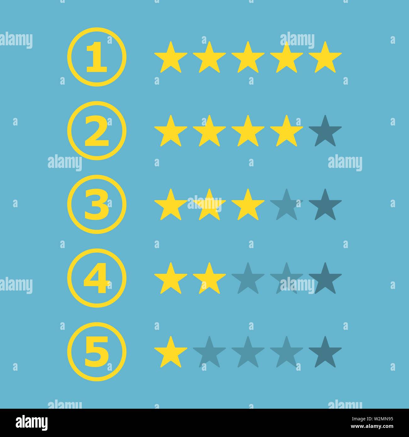 Five star rating emoji hi-res stock photography and images - Alamy