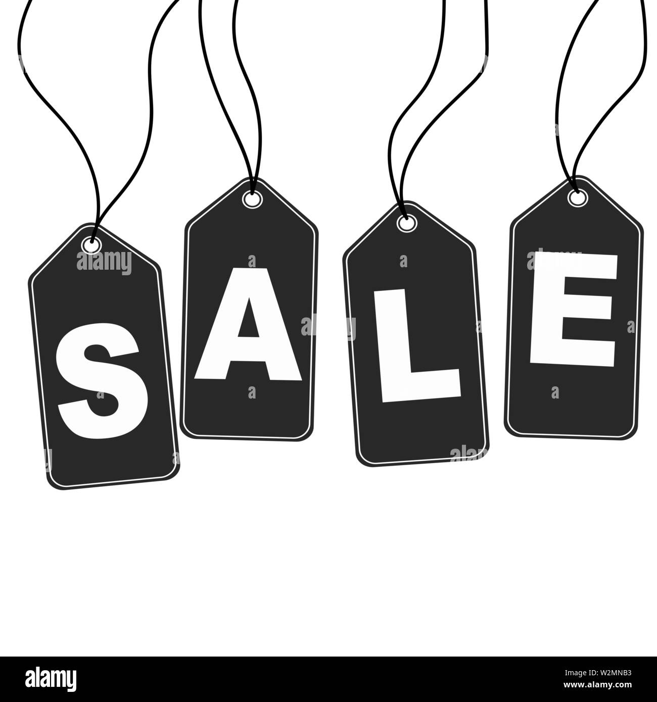 Sale background tags icons with inscription. Vector Stock Vector Image