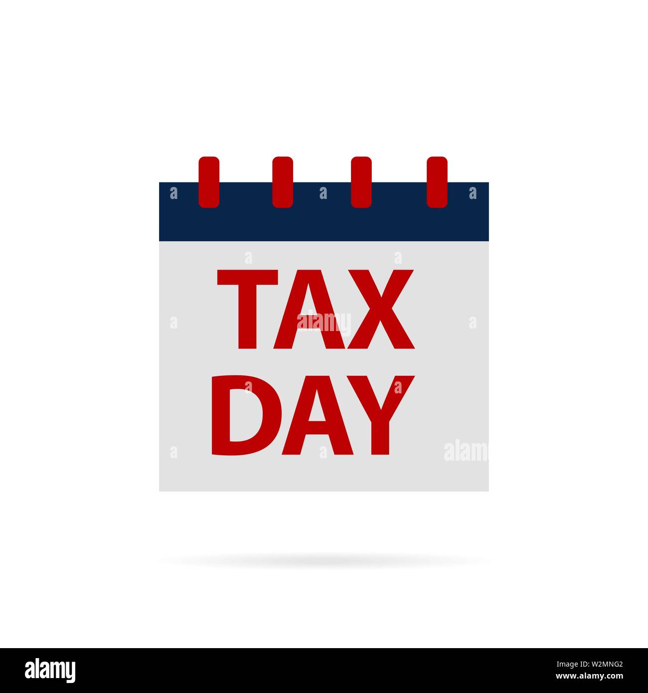 Tax day icon sig logo back. Vector Stock Vector