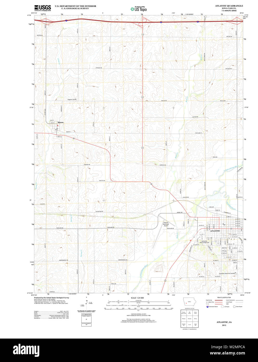 Atlantic iowa map Cut Out Stock Images & Pictures Alamy