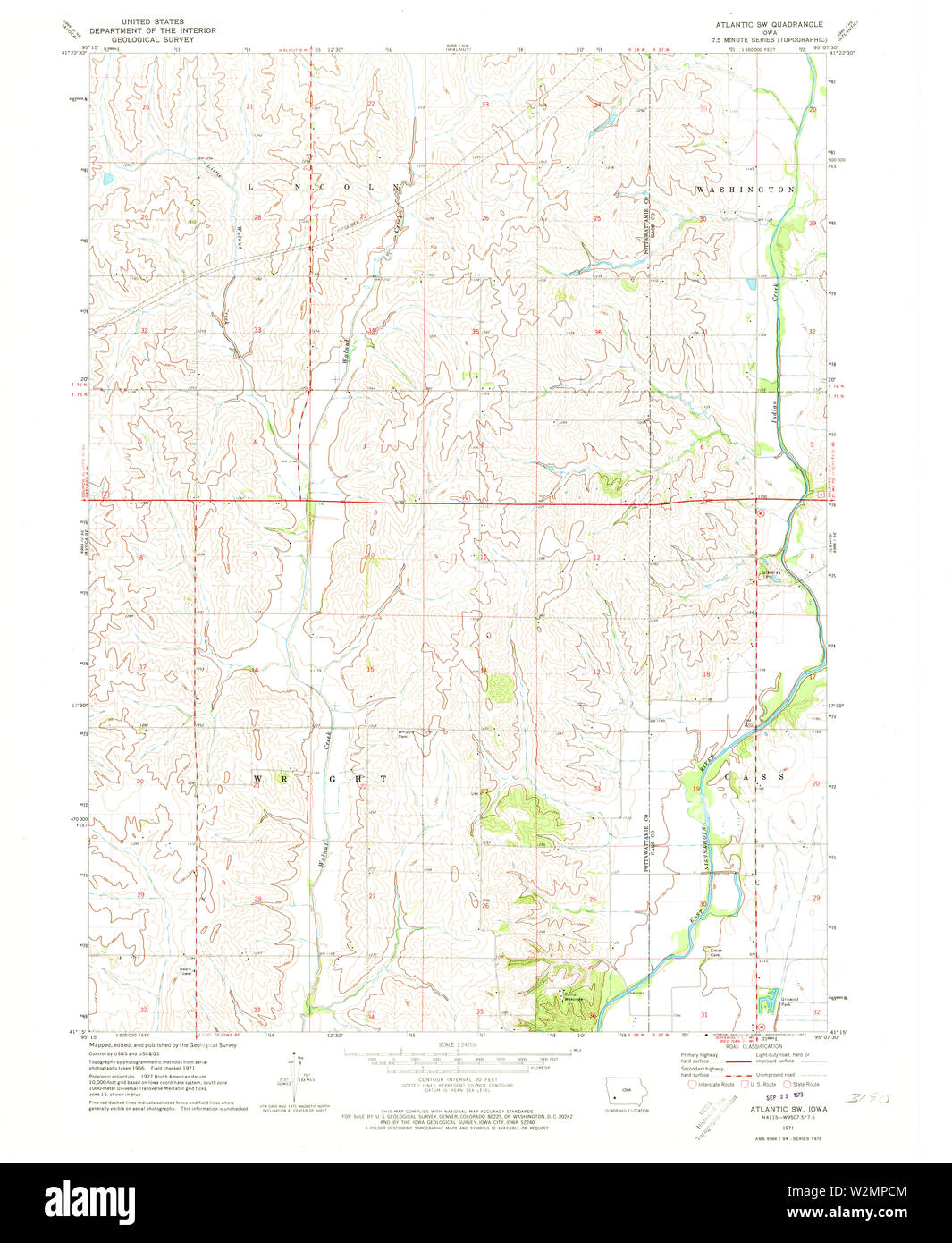 Atlantic iowa map Cut Out Stock Images & Pictures Alamy