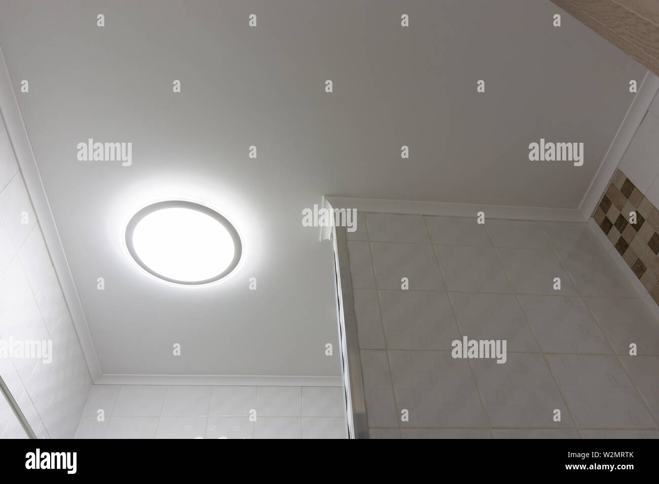 Ceiling with lamp in the bathroom Stock Photo - Alamy