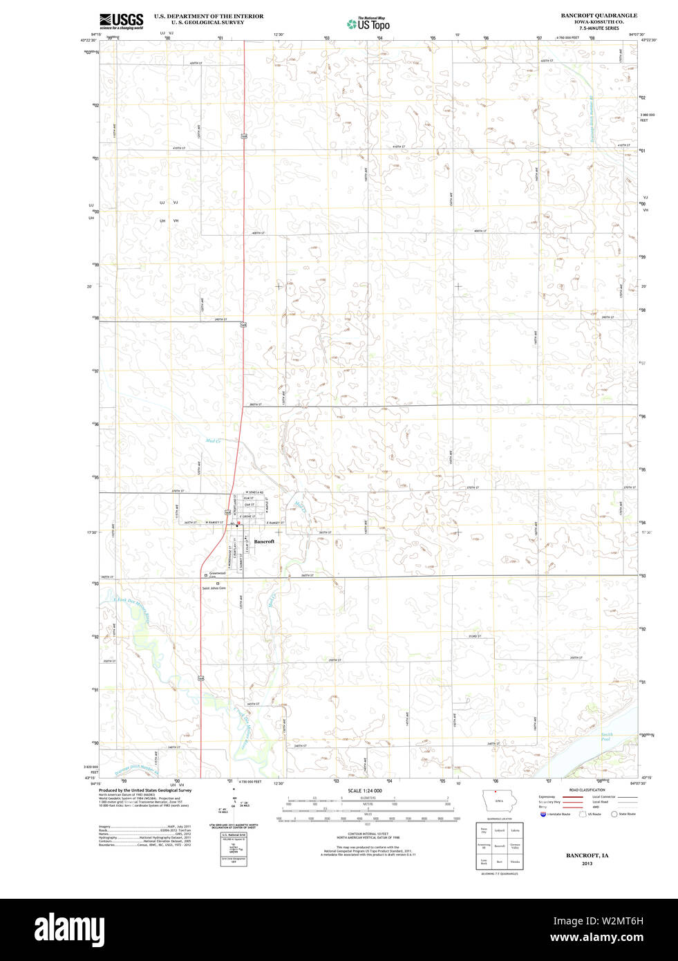 Bancroft iowa map hires stock photography and images Alamy