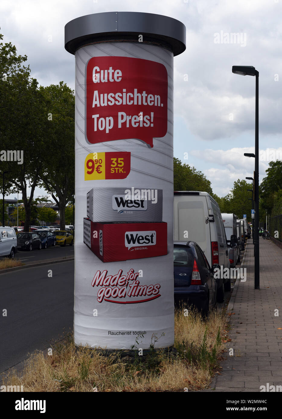 where is tobacco advertising allowed 09 July 2019, North Rhine-Westphalia, Duesseldorf: A poster with tobacco  advertising hangs on an advertising pillar. Germany is the last EU country  to allow tobacco advertising on advertising pillars and billboards. The