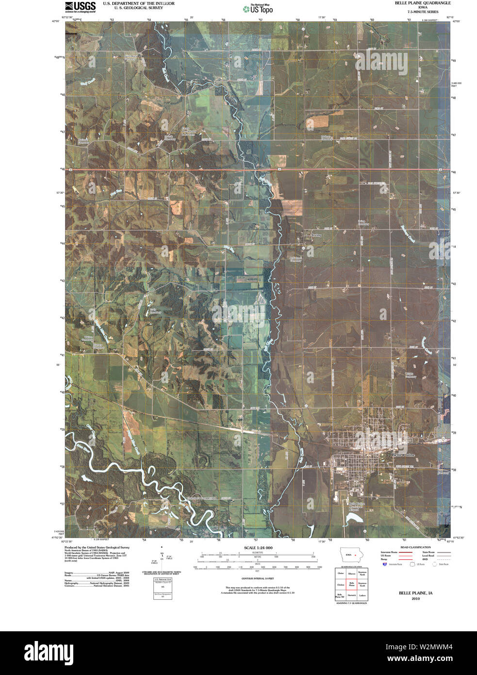 Belle plaine map Cut Out Stock Images & Pictures Alamy