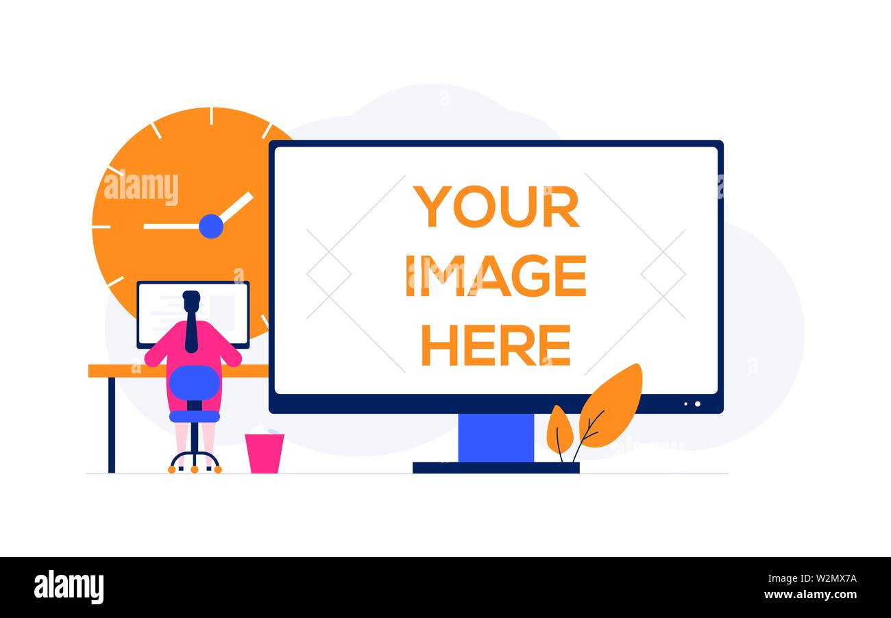 Time management - flat design style colorful illustration Stock Vector ...