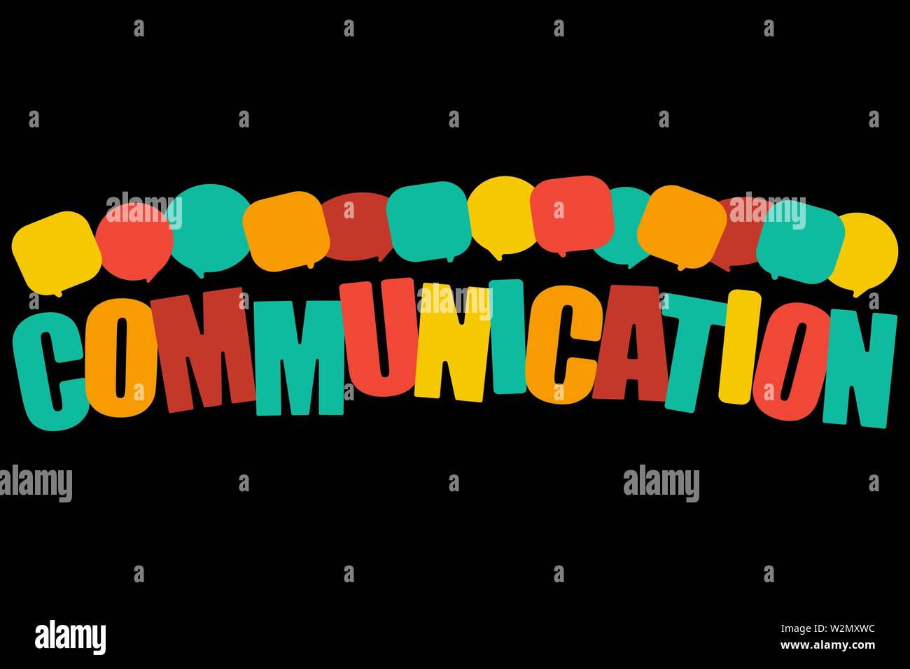Communication speech bubbles icons. Vector eps10 illustration Stock ...