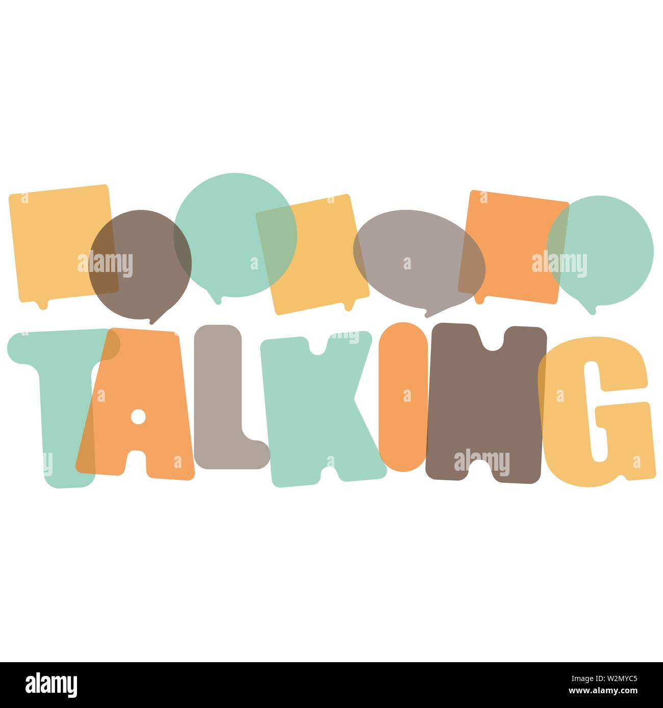 Communication speech bubbles icons. Vector eps10 illustration Stock ...