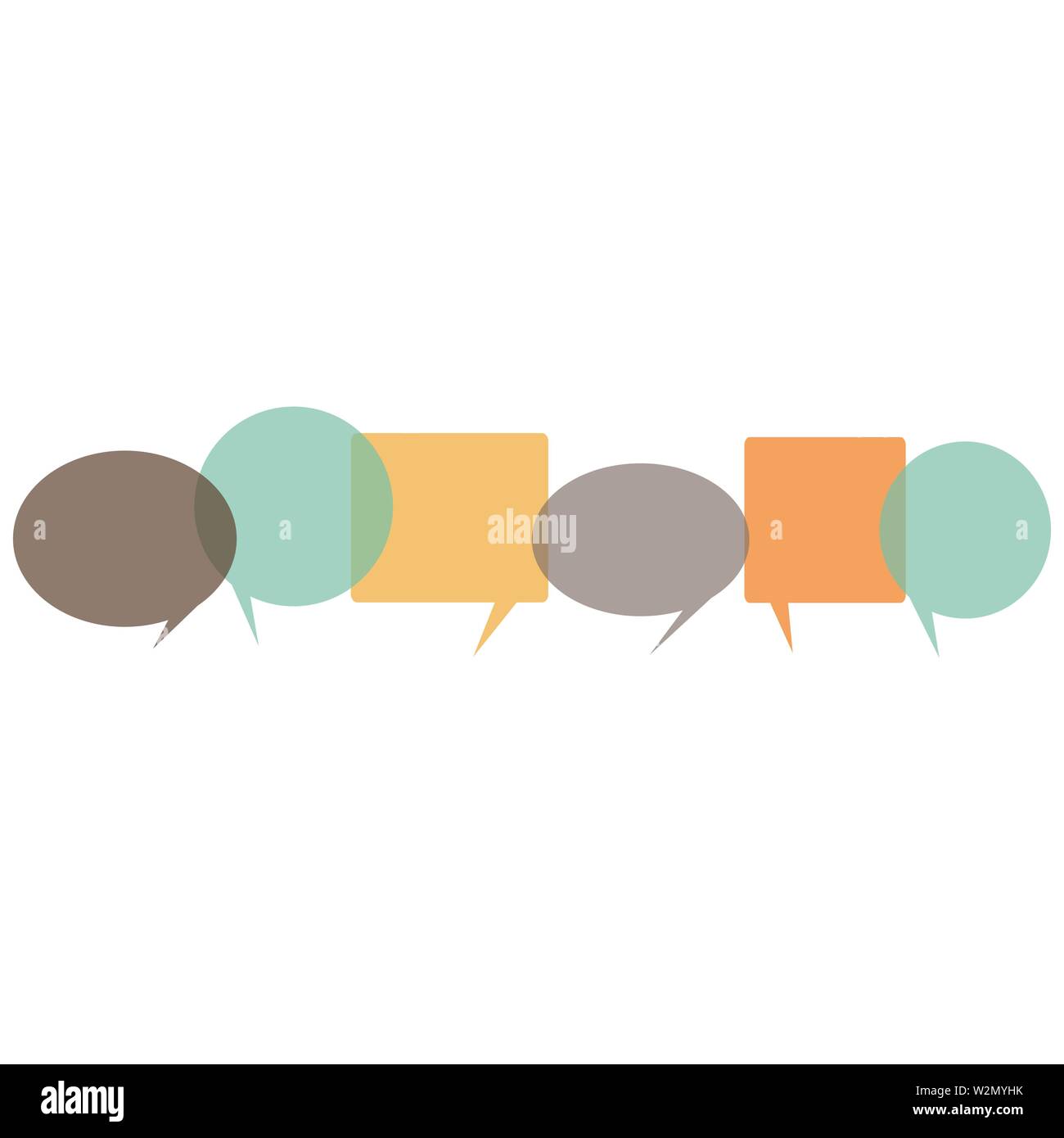 Communication speech bubbles icons. Vector eps10 illustration Stock ...
