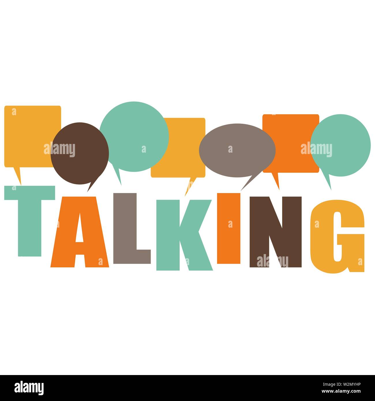 Communication speech bubbles icons. Vector eps10 illustration Stock ...