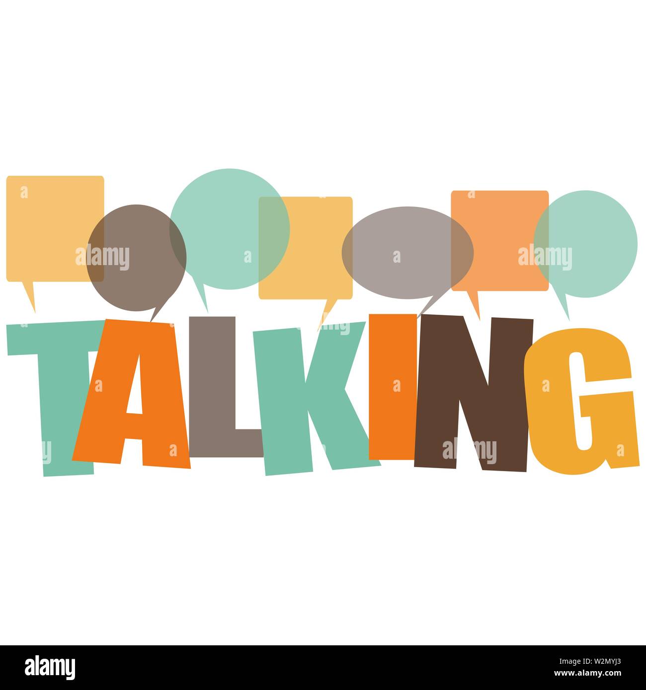 Communication speech bubbles icons. Vector eps10 illustration Stock ...