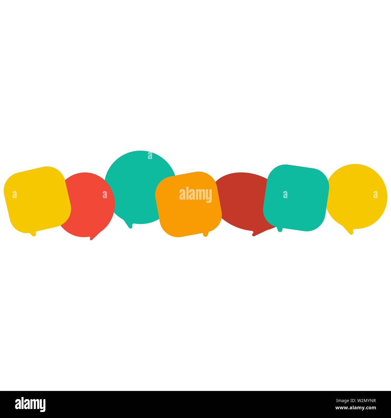 Communication speech bubbles icons. Vector eps10 illustration Stock ...