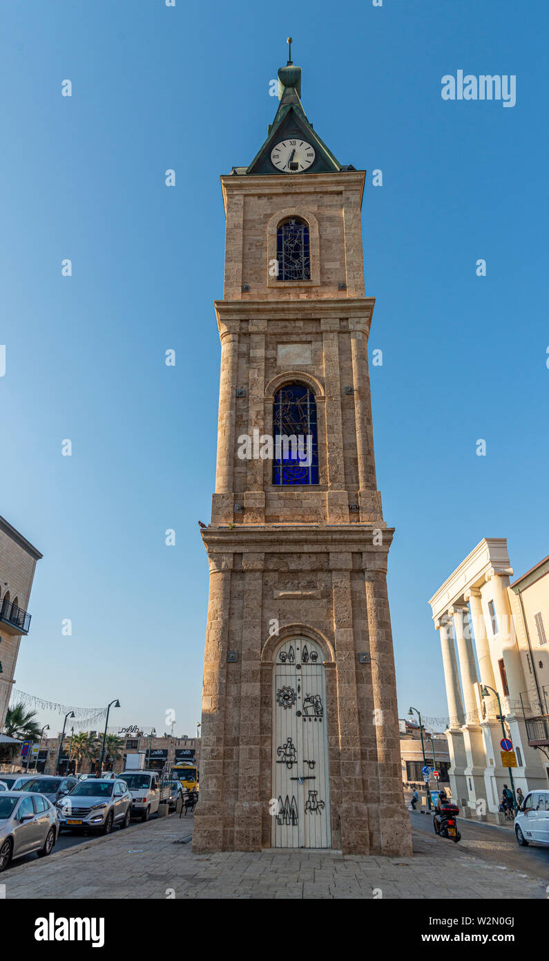 Jaffa Clock Tower in Tel aviv-Jaffa, Israel Stock Photo - Alamy