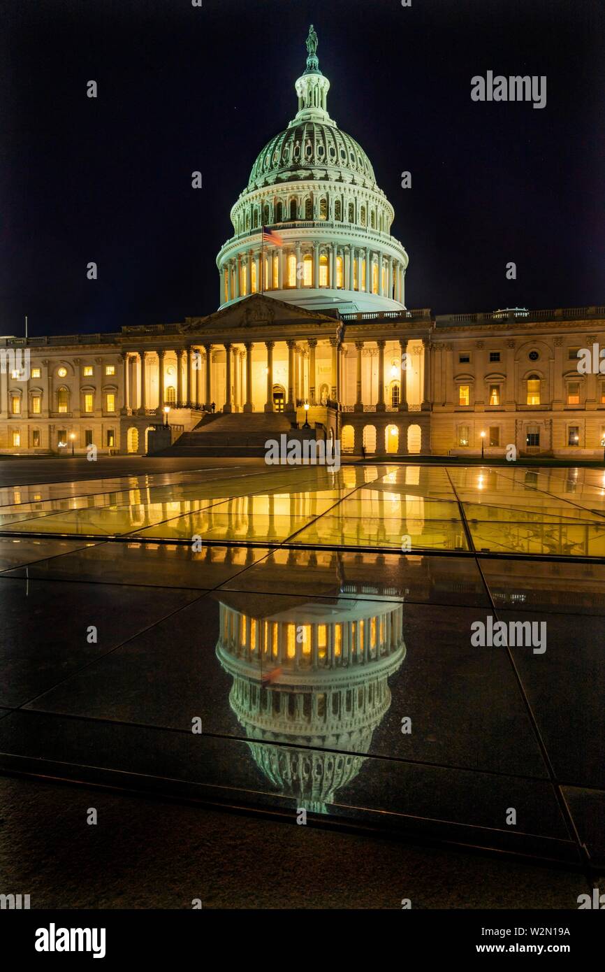 US Capitol Reflection North Side Congress House Representatives Senate