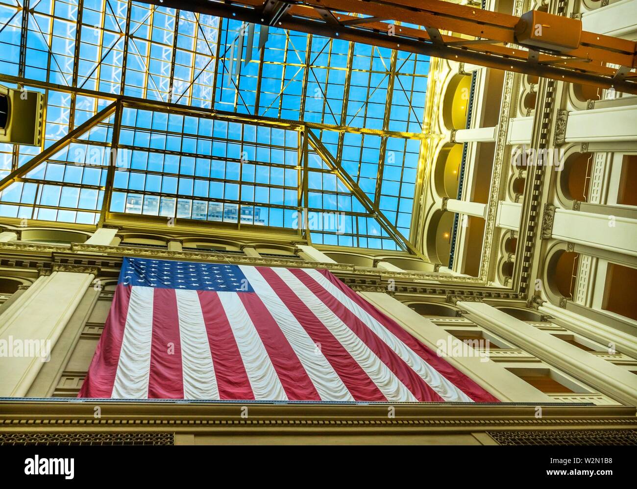 American Flag Interior Old Post Office Building Pennsylvania Ave
