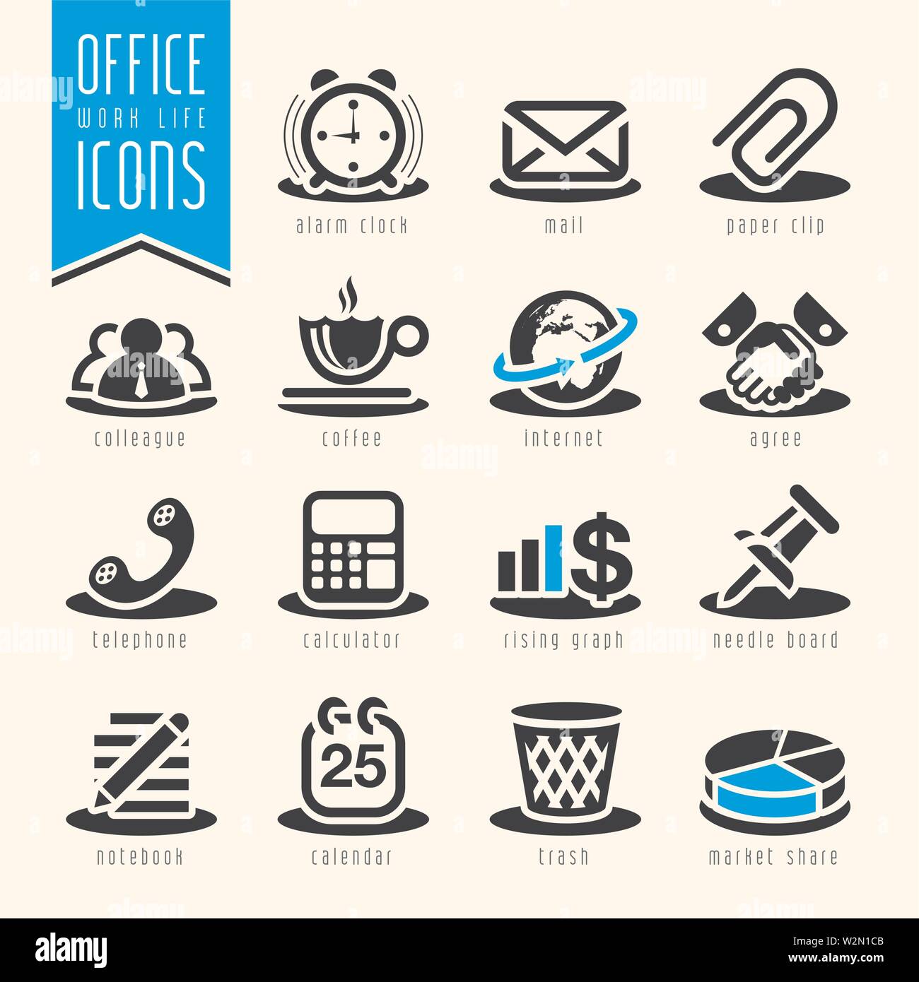 Office, work life icon set Stock Vector Image & Art - Alamy