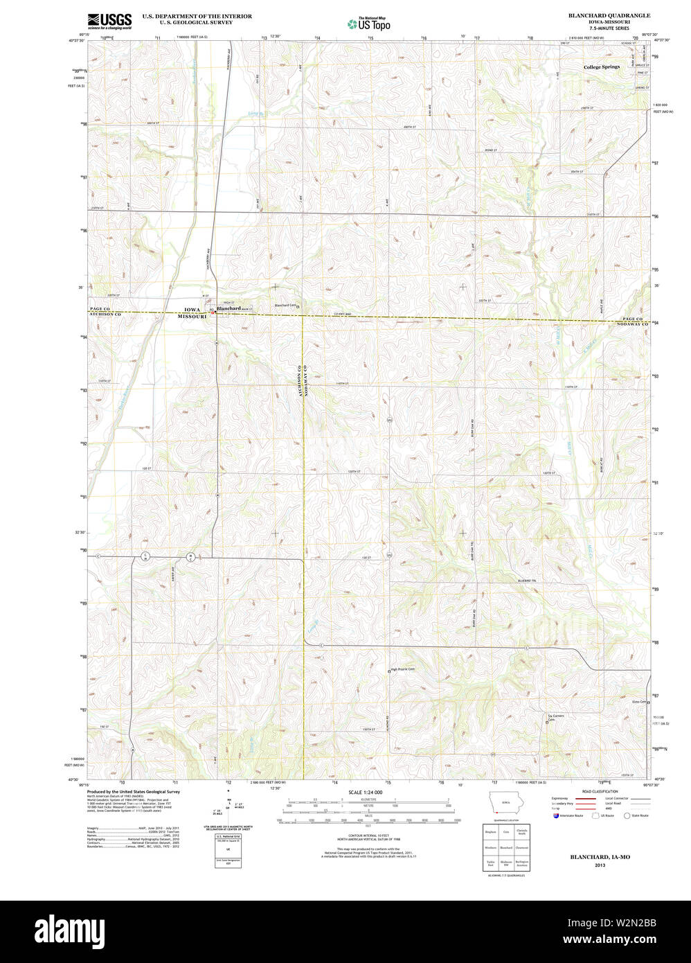 Map of blanchard Cut Out Stock Images & Pictures Alamy
