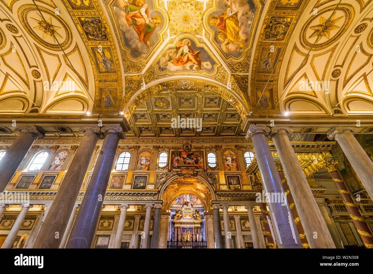 Arches AltarBasilica Santa Maria Maggiore Rome Italy. One of 4 Papal ...