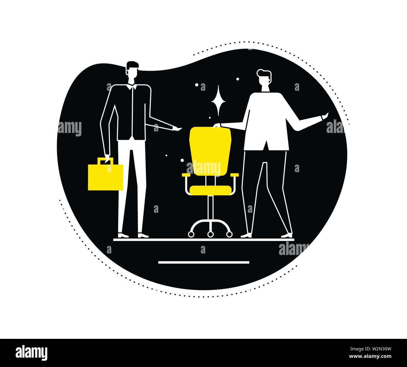 Available vacancy - flat design style vector illustration Stock Vector