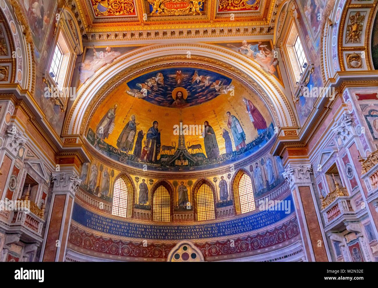 Ancient Jessus Mosaic Basilica Saint John Lateran Papal Cathedral