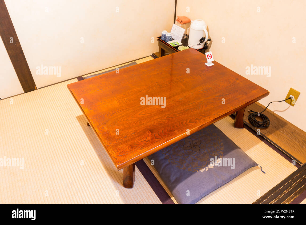 Traditional Japanese Tea Room With Tatami Mat Japanese Style Stock Photo Alamy
