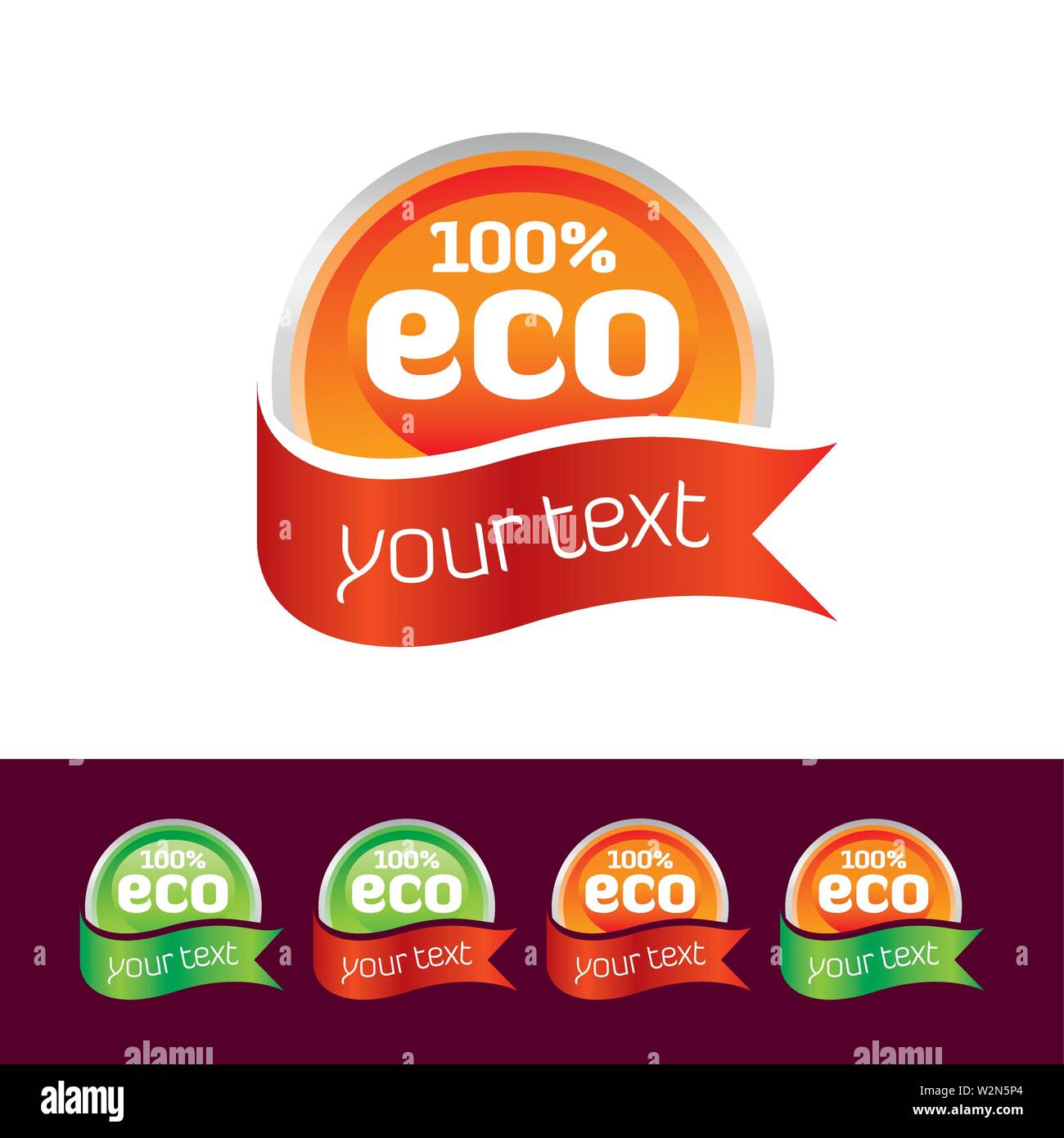 natural &amp; organic leaf icon vector Stock Vector