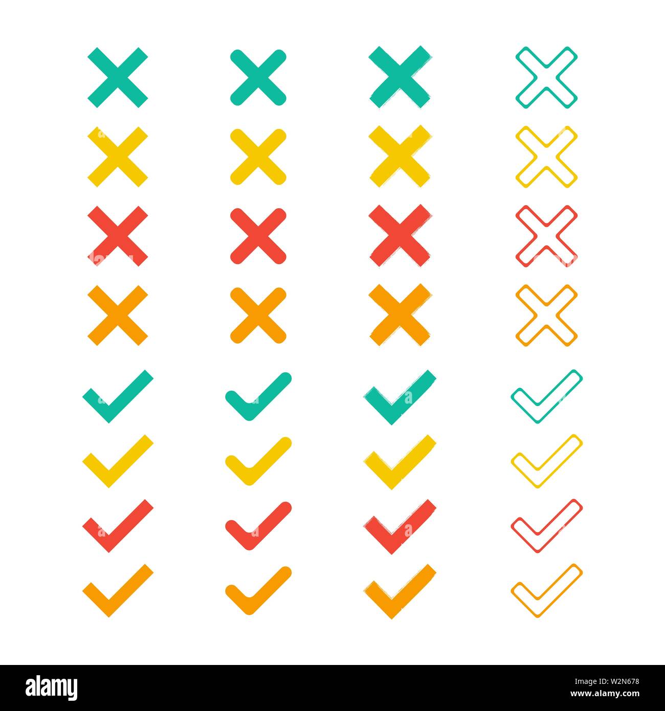 Check mark set different icons. Vector eps10 Stock Vector Image & Art ...