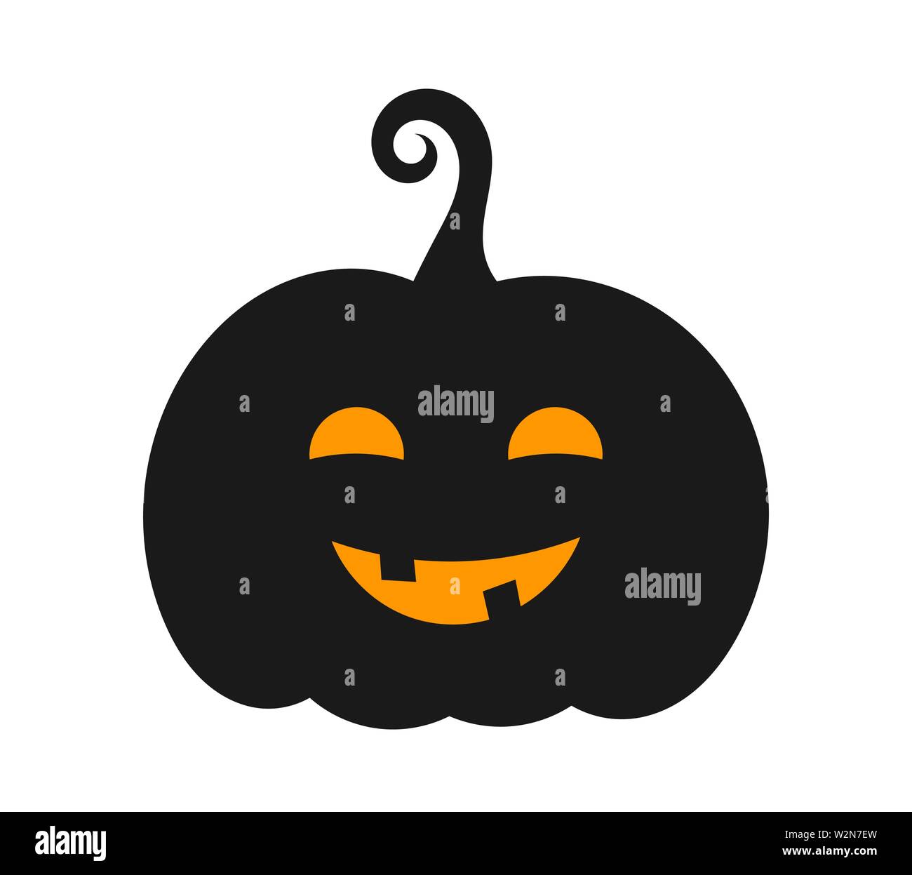 Halloween pumpkin Jack O Lantern cute icon. Vector illustration Stock ...