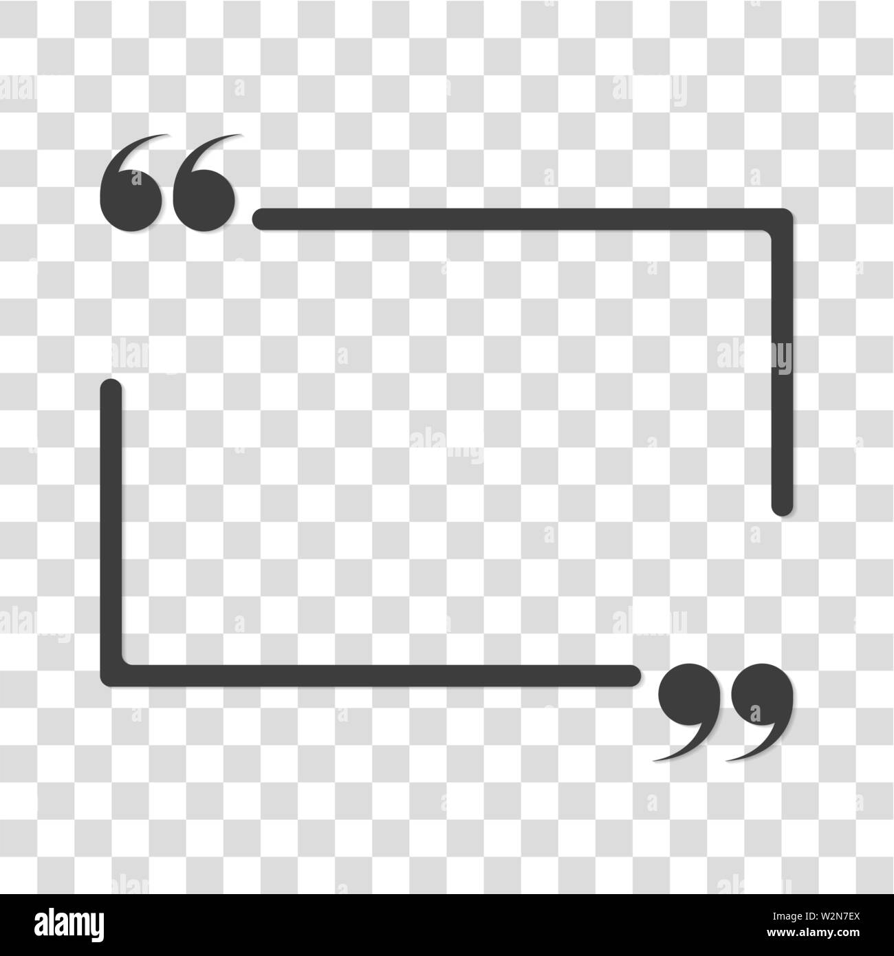 Quotes icon sign isolated on background. Vector Stock Vector Image ...