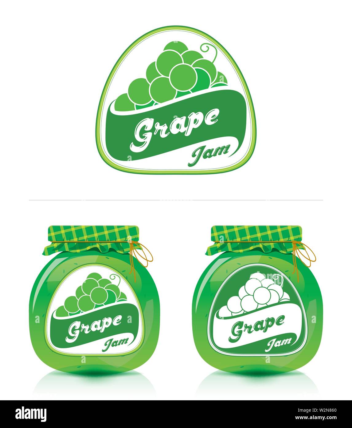 Grape jam label with jar Stock Vector Image & Art Alamy