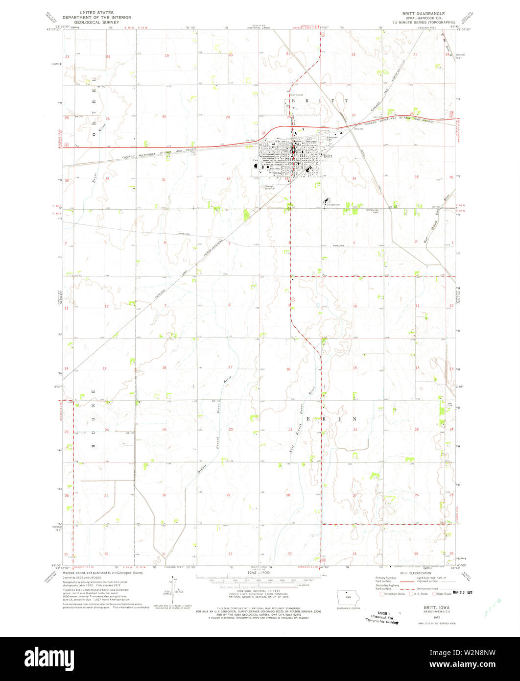 Map of britt hires stock photography and images Alamy