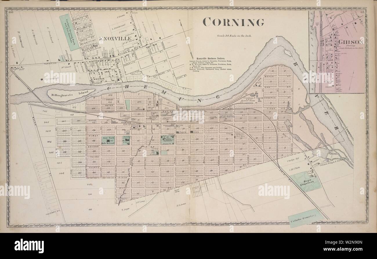 Corning new york map hires stock photography and images Alamy