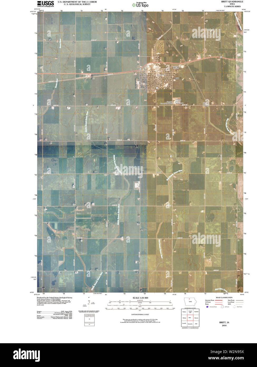 Britt iowa map Cut Out Stock Images & Pictures Alamy