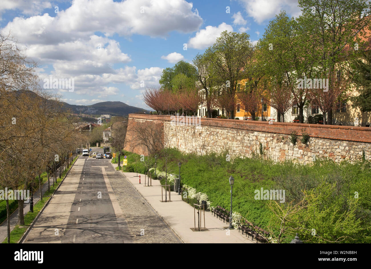 Arpad Toth promenade in Budapest. Hungary Stock Photo