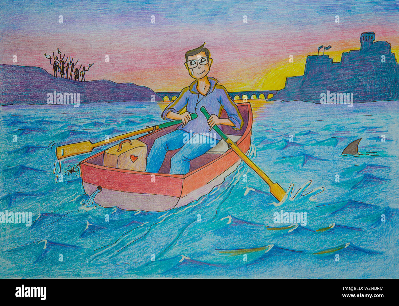 Rowing oar drawing hires stock photography and images Alamy