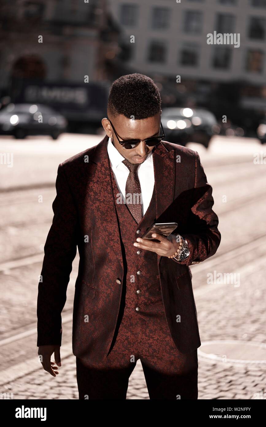 fancy red suit