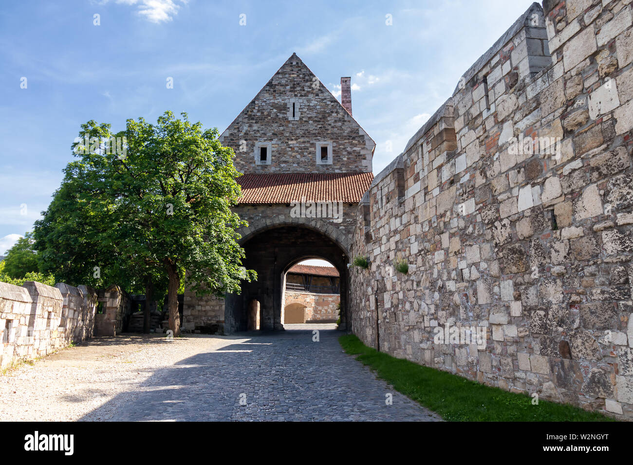 Deli Rondella, Medieval fortifications of Buda Castle (Royal Castle) on Castle Hill. Budapest Royal Palace Stock Photo