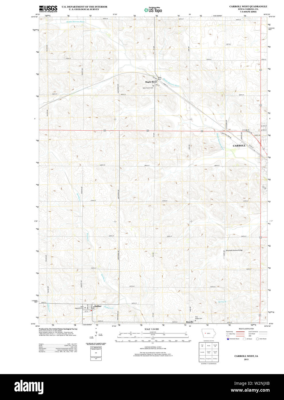 Carroll iowa map hires stock photography and images Alamy