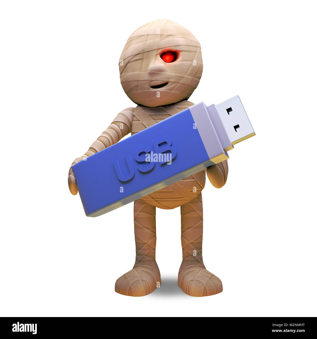 Technologically Minded Egyptian Mummy Monster Keeps Data On A USB Thumb 