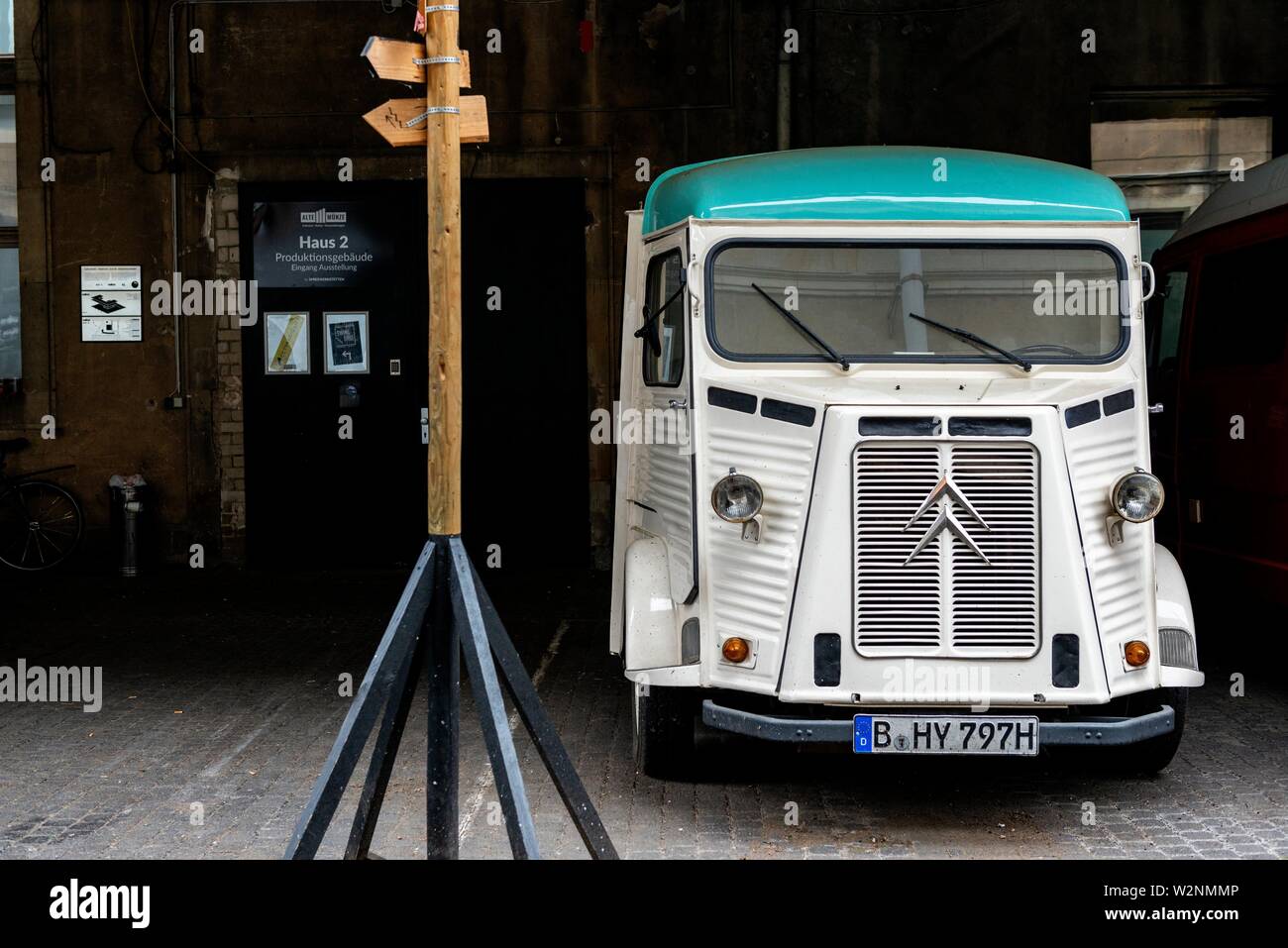 Berlin, Germany. Vintage Van & Truck parked idle, waiting for a new job  Stock Photo - Alamy