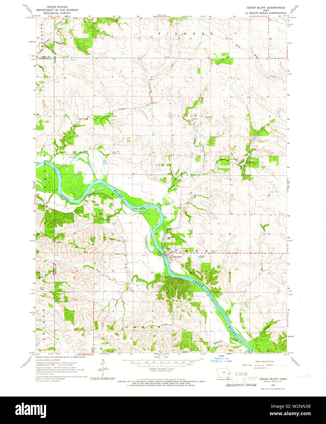 Map of cedar bluff hires stock photography and images Alamy