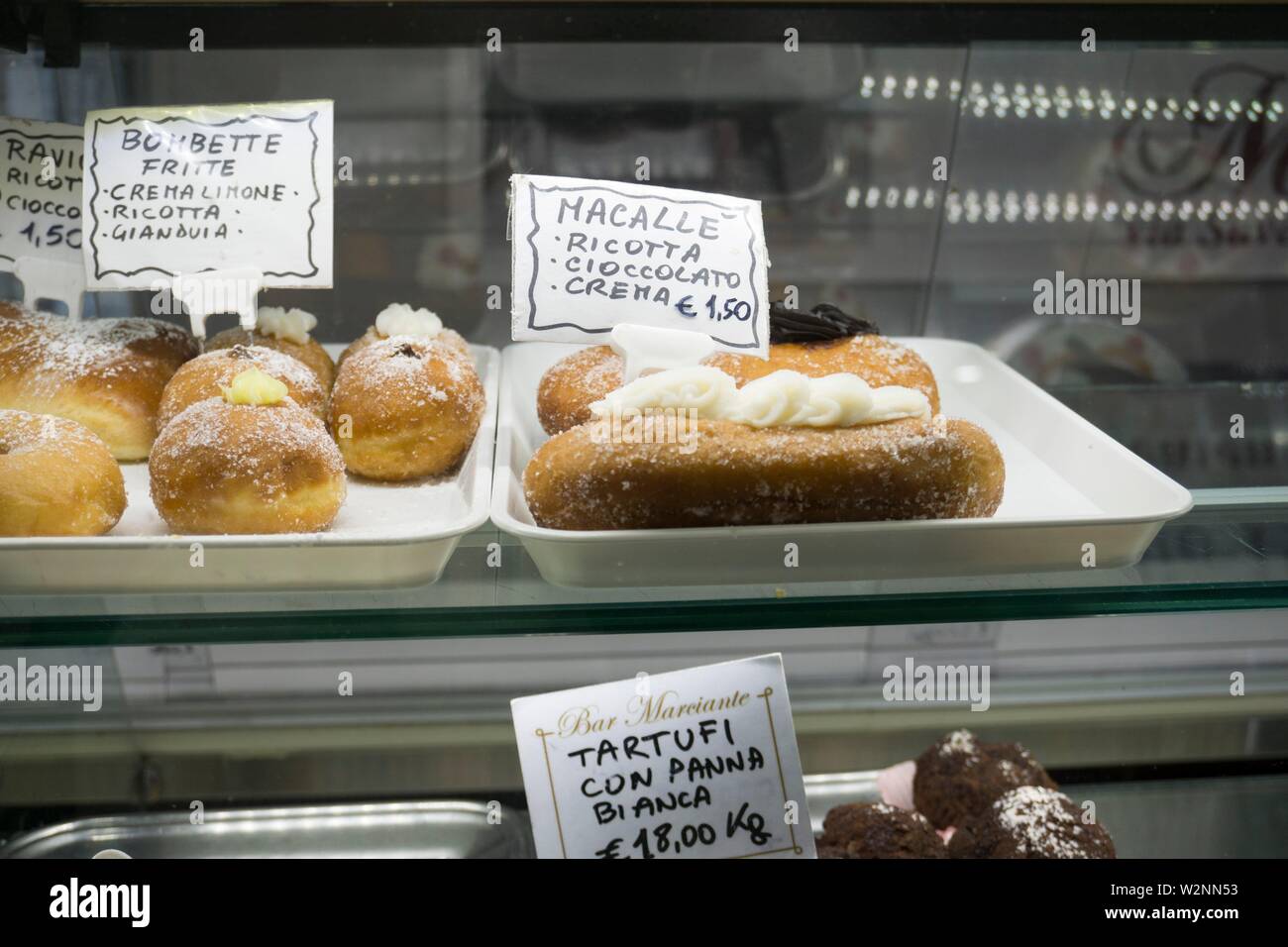 Pastries from Sicily in bakery Italy Stock Photo Alamy